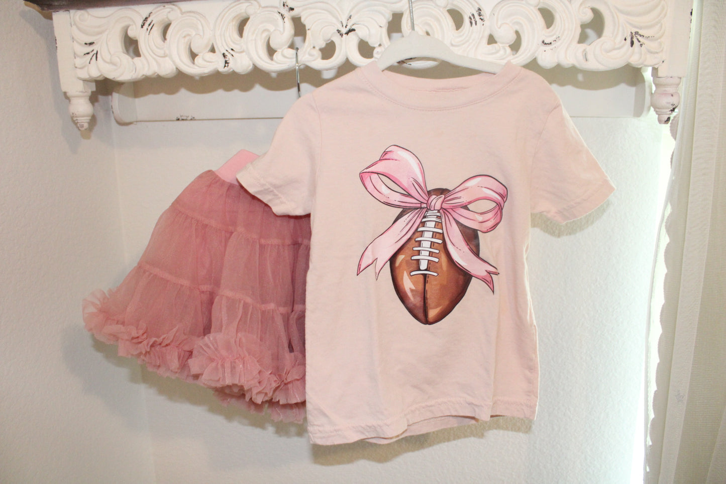 Coquette Football Bow Tee